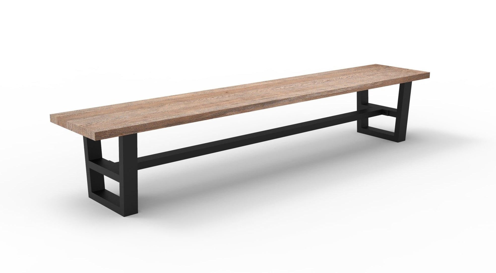 Wallace 96" Oak Dining Bench - Sandblasted Natural - snyders.furniture