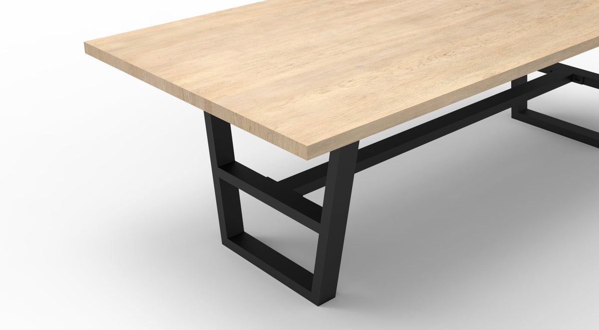 Wallace 96" Oak Dining Table - Light Natural - snyders.furniture