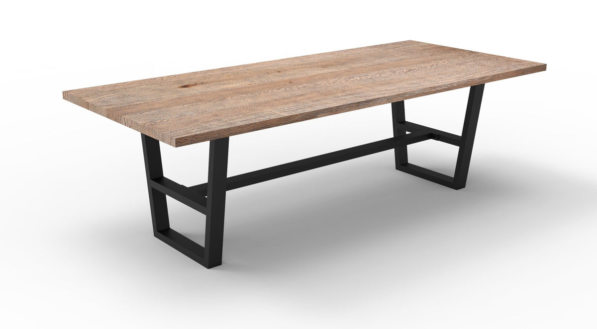 Wallace 96" Oak Dining Table - Sandblasted Natural - snyders.furniture