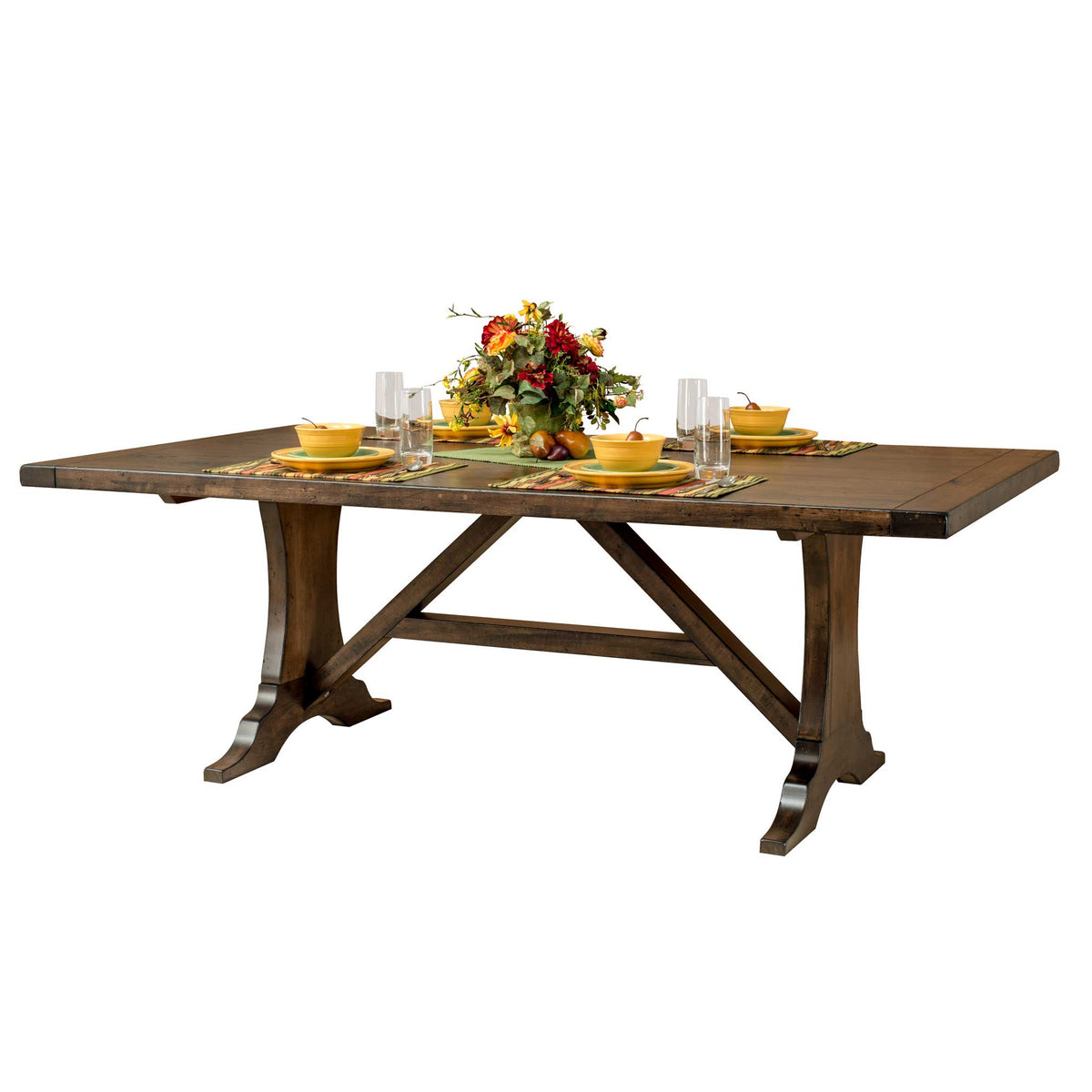 Westin Amish Solid Wood Trestle Dining Table - snyders.furniture