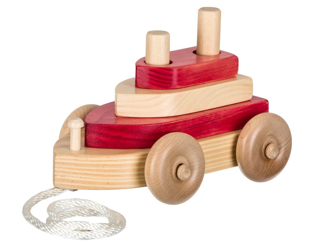 Wooden Boat Pull Toy - snyders.furniture