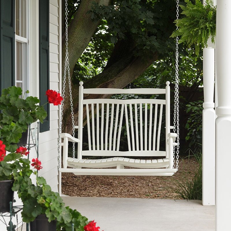 Wooden Fanback Porch Swing - snyders.furniture