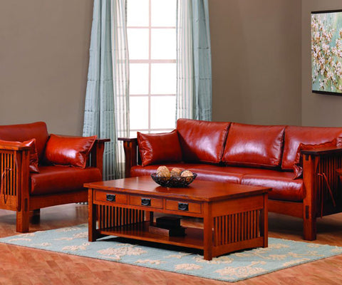 Amish Solid Wood Spanish Mission Living Room Collection