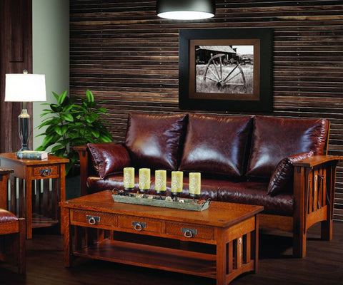 Amish Solid Wood Artesano Arts & Crafts Mission Living Room Collection