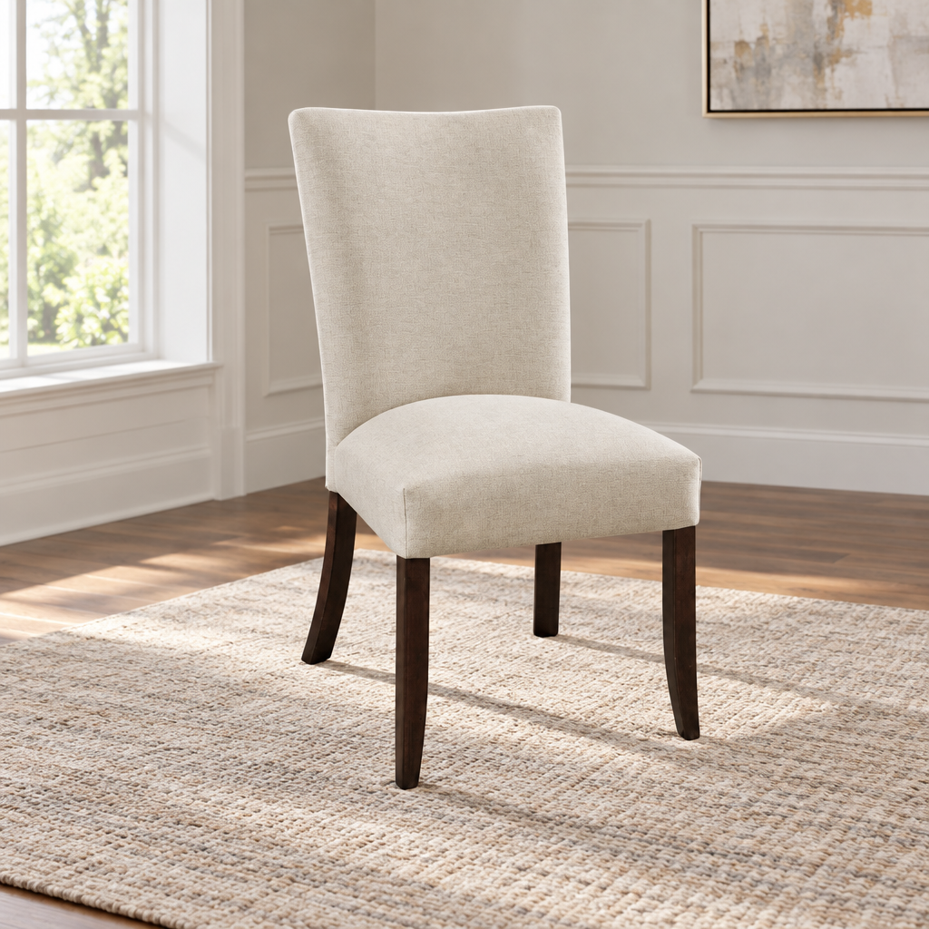 Amish Venice Cushion Dining Chair shown in the dining room of a transitional home