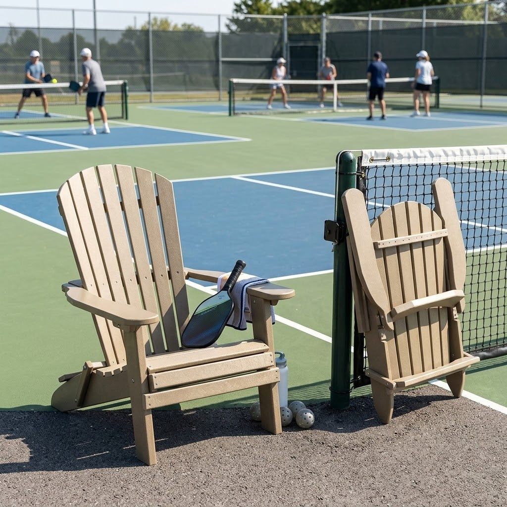Silla plegable Amish Poly Patio Adirondack Fanback