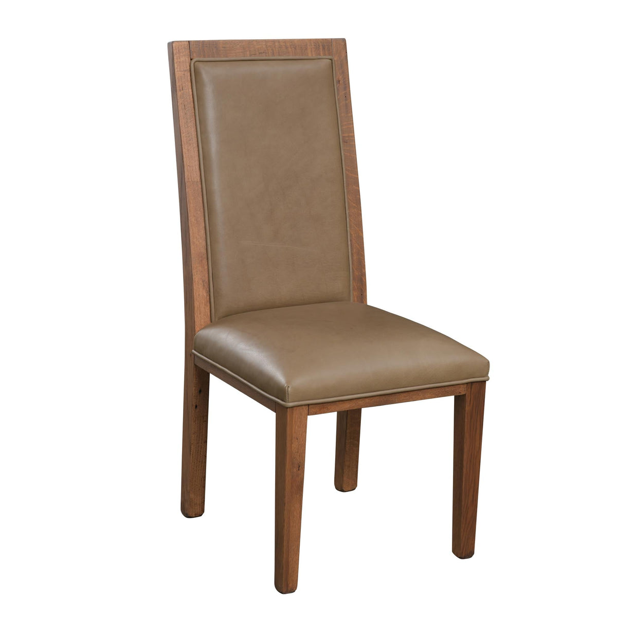 Amish Promontory Upholstered Rustic Barnwood Leather
