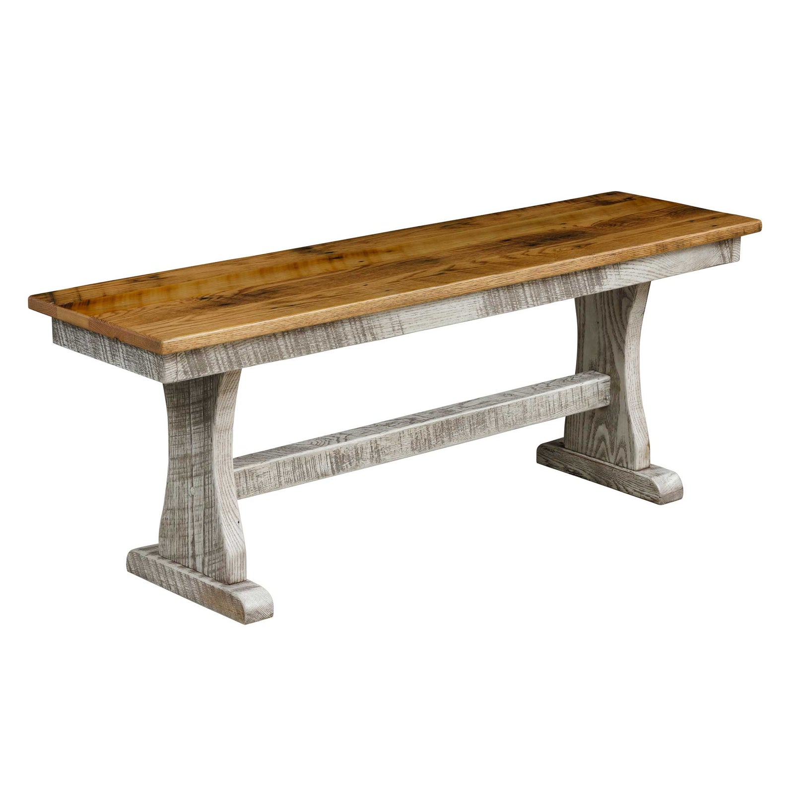 Tremont Barnwood Trestle Bench - snyders.furniture