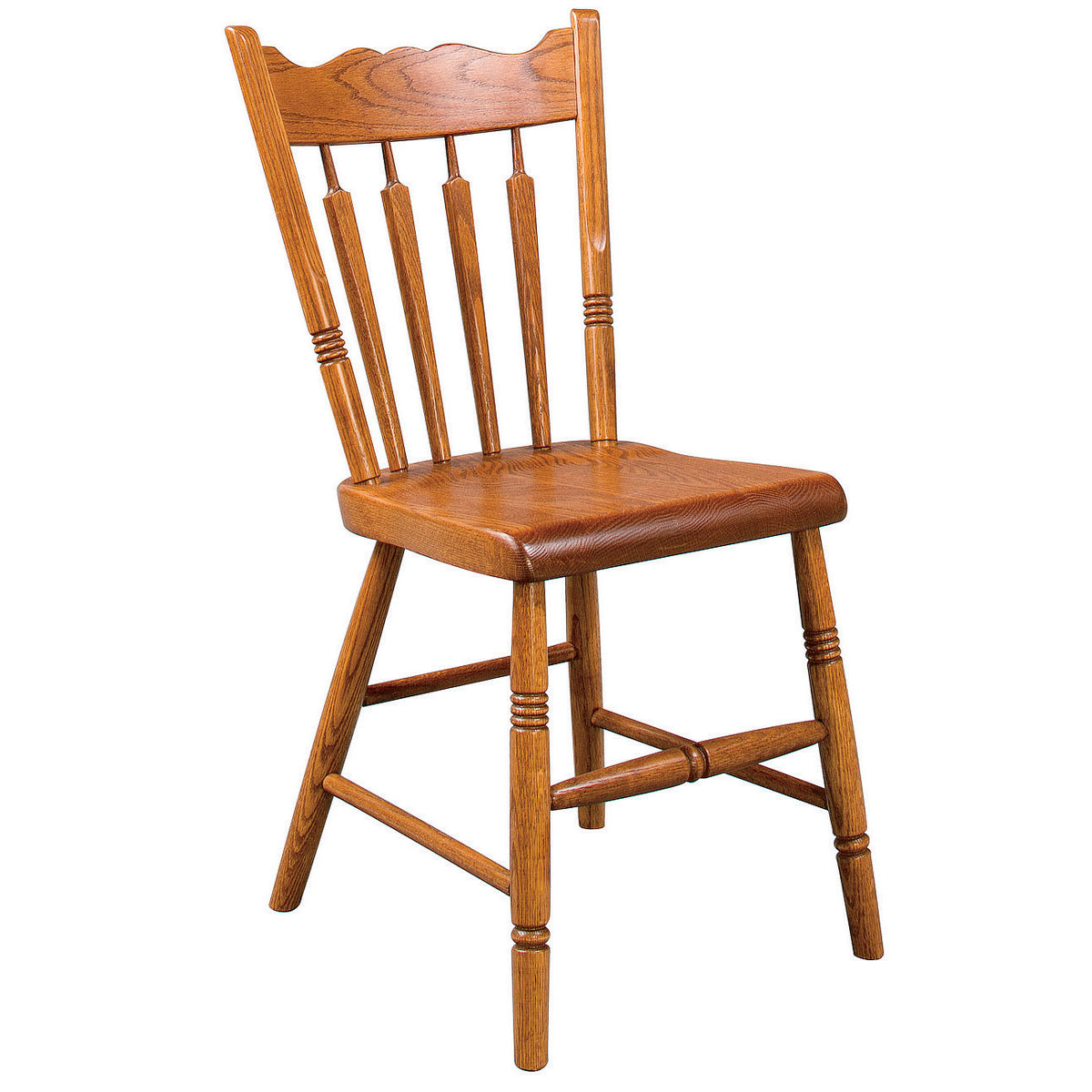 Amish Pennsylvania Windsor Arrowback Oak Breakfast Side Chair