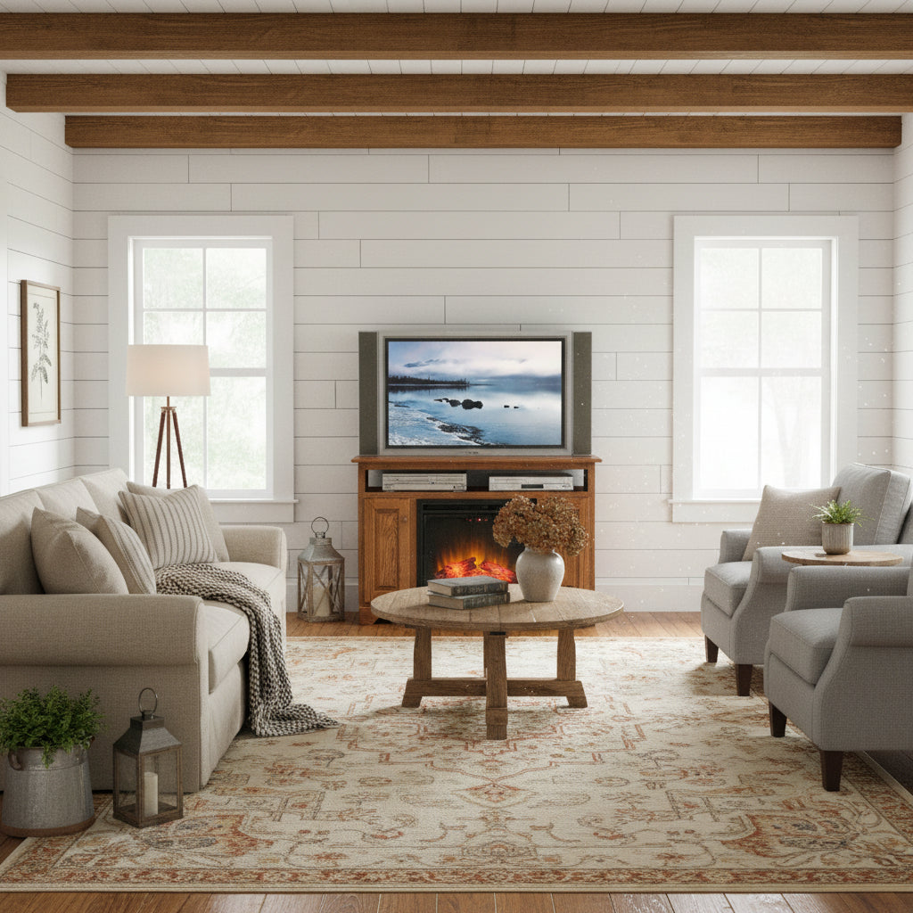 Amish 51" TV Stand with 23" Electric Fireplace