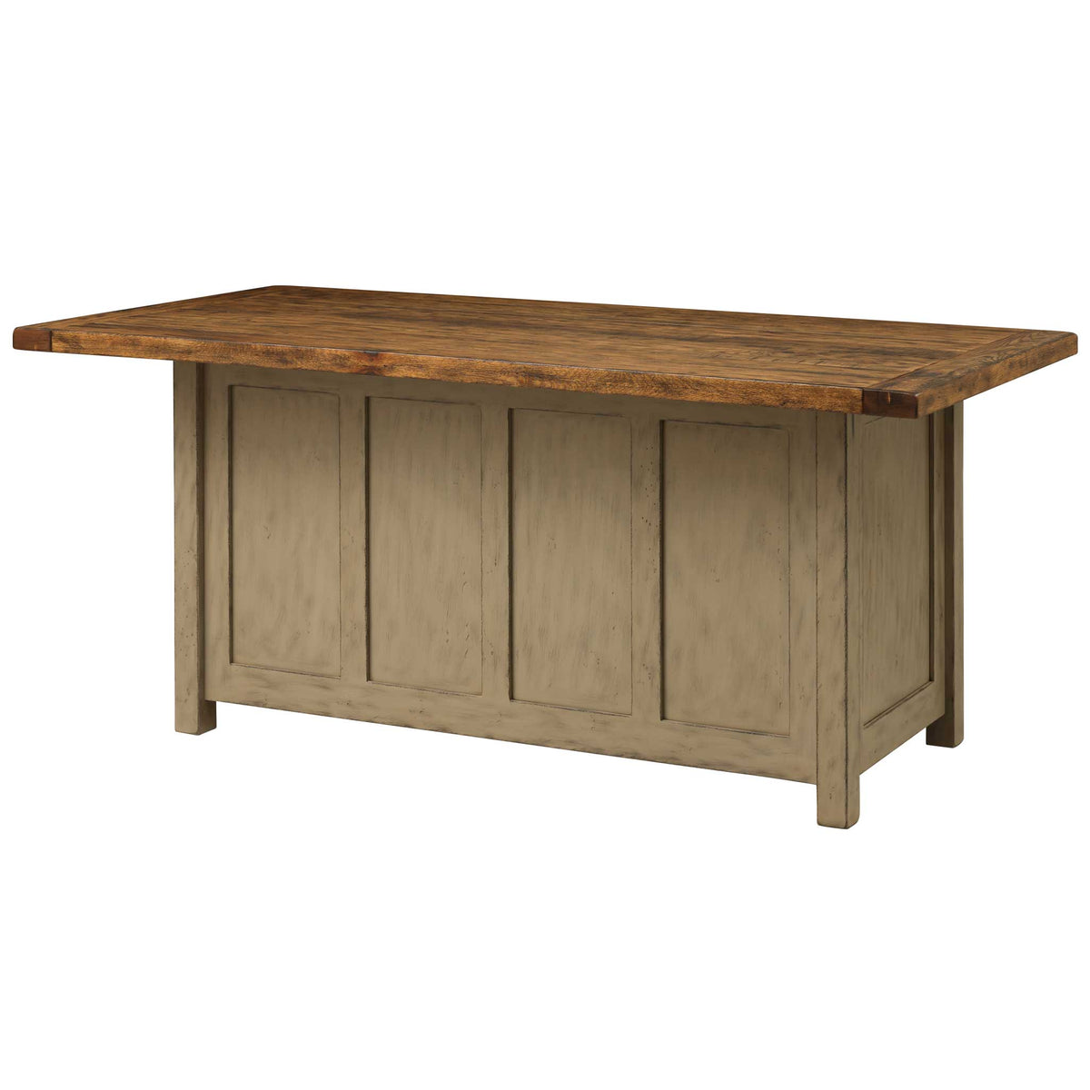 Lahoma Amish 60" Rustic Kitchen Island with Sliding Barndoors