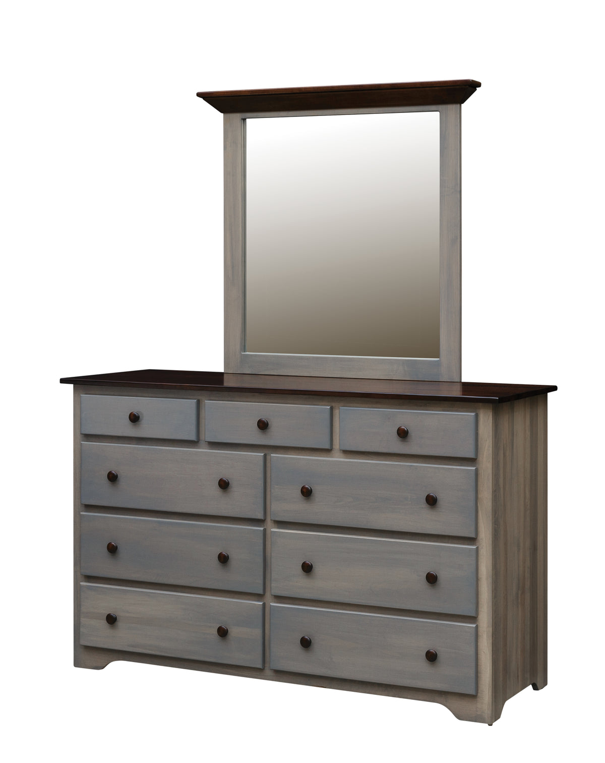Eden Amish Shaker 63" 9 Drawer Mule Chest