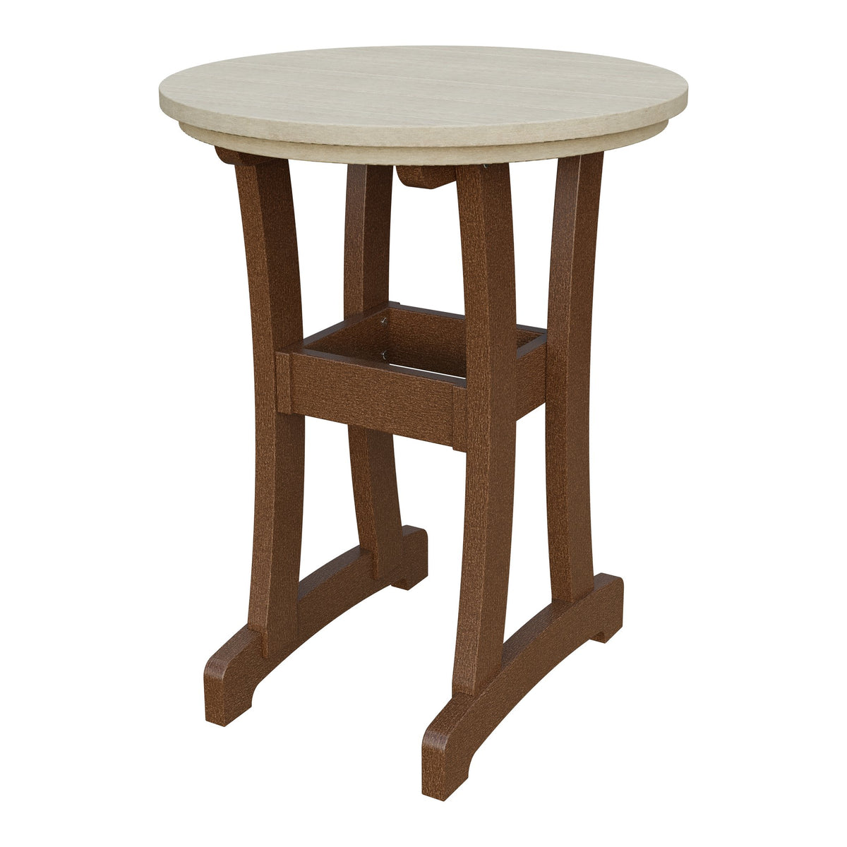 Amish Legacy 30" Round Outdoor Counter Table in Birchwood & Tudor Brown