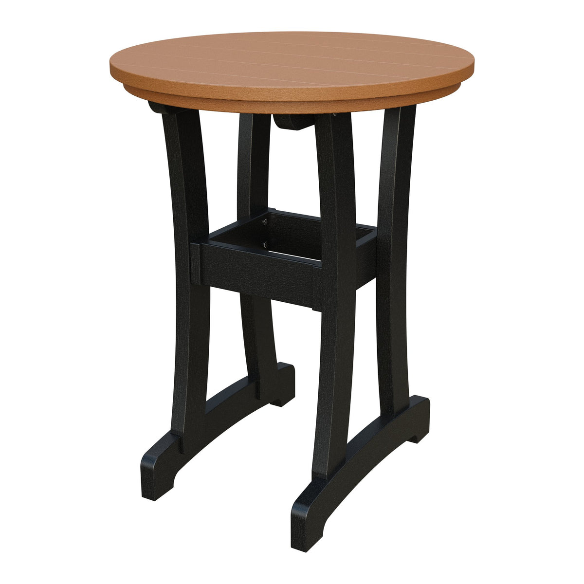 Amish Legacy 30" Round Outdoor Counter Table in Cedar & Black
