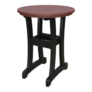 Amish Legacy 30" Round Outdoor Counter Table in Cherrywood & Black