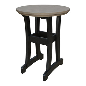 Amish Legacy 30" Round Outdoor Counter Table in Coastal Gray & Black