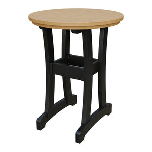 Amish Legacy 30" Round Outdoor Counter Table in Natural Teak & Black