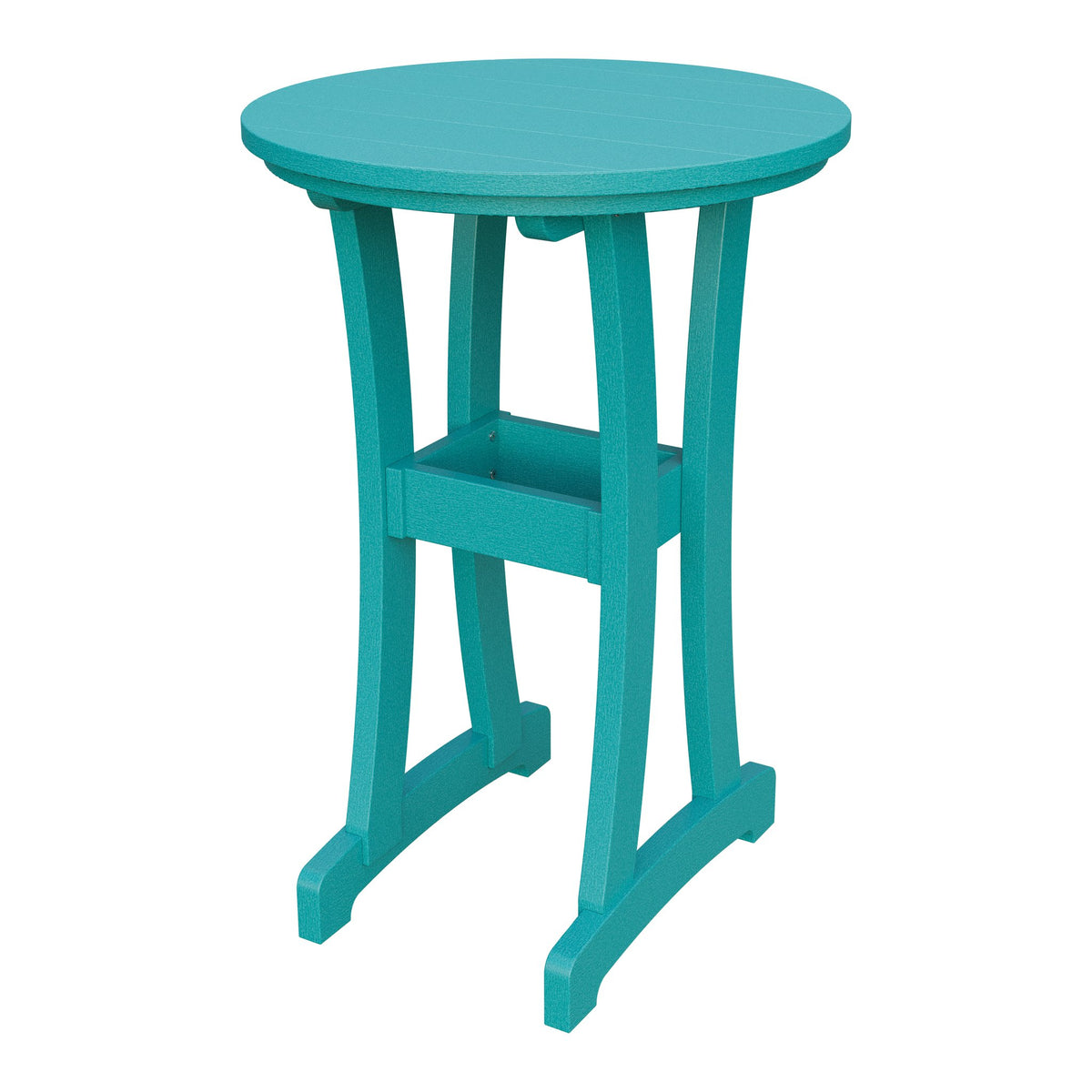 Amish Legacy 30" Round Outdoor Bar Table in Aruba Blue