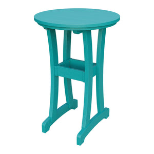 Amish Legacy 30" Round Outdoor Bar Table in Aruba Blue
