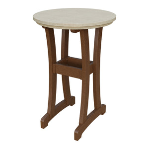 Amish Legacy 30" Round Outdoor Bar Table in Birchwood & Tudor Brown