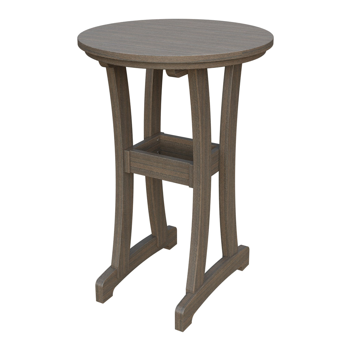 Amish Legacy 30" Round Outdoor Bar Table in Brazilian Walnut