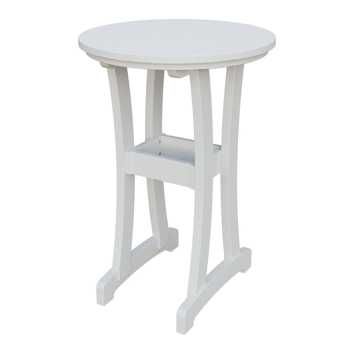 Amish Legacy 30" Round Outdoor Bar Table in Bright White