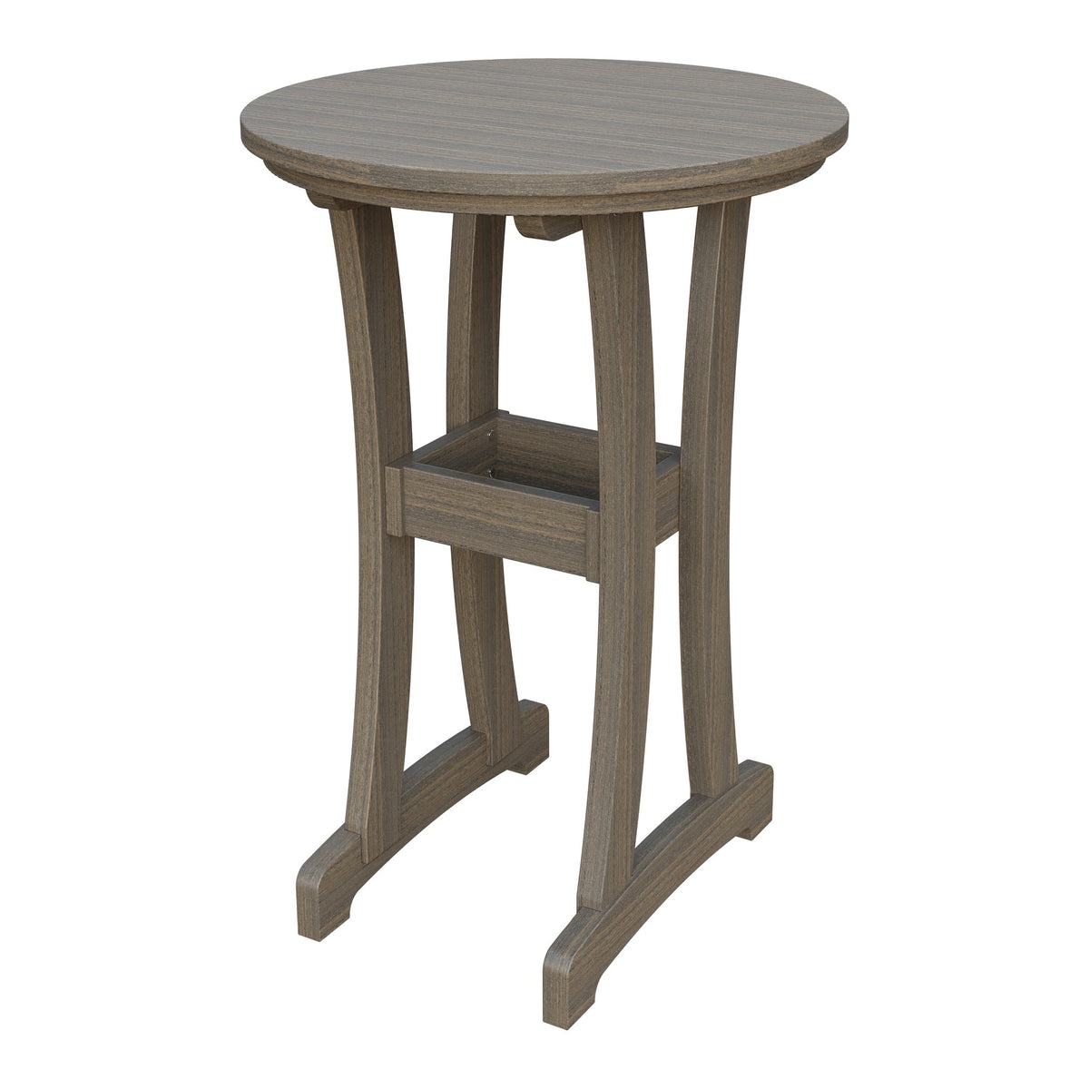 Amish Legacy 30" Round Outdoor Bar Table in Coastal Gray