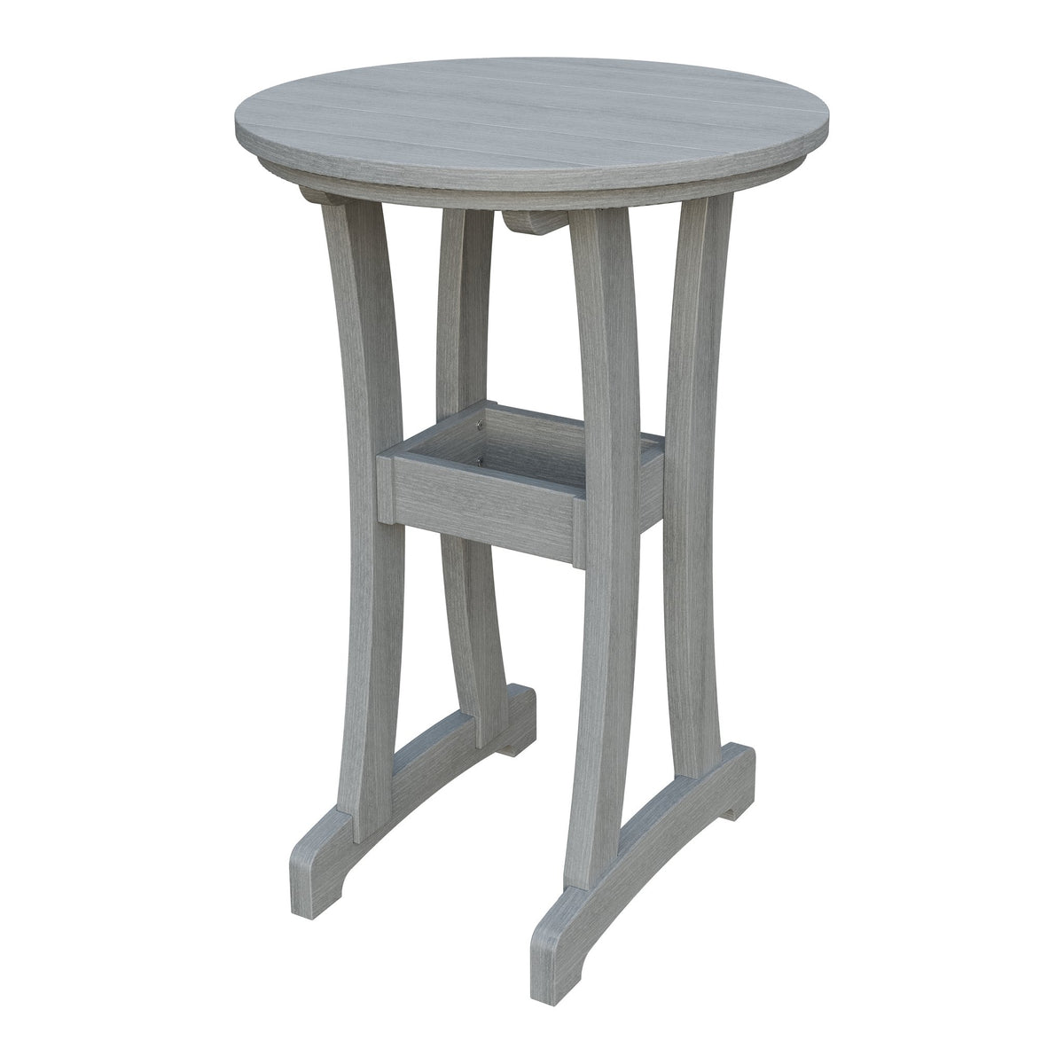 Amish Legacy 30" Round Outdoor Bar Table in Driftwood Gray