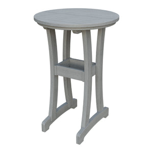 Amish Legacy 30" Round Outdoor Bar Table in Driftwood Gray