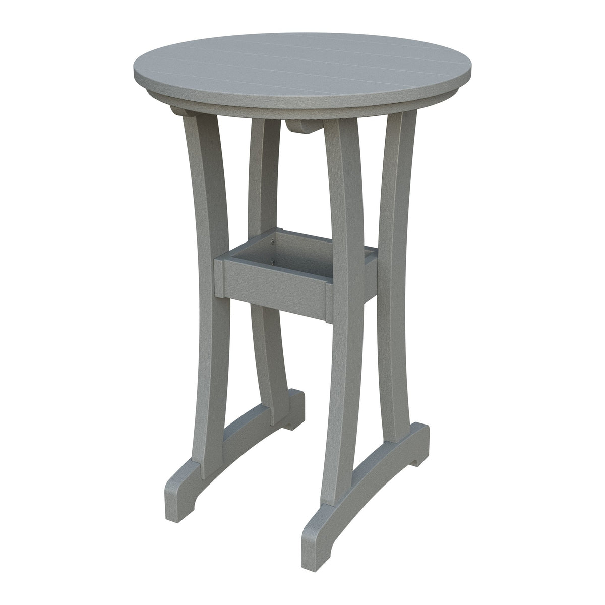 Amish Legacy 30" Round Outdoor Bar Table in Light Gray