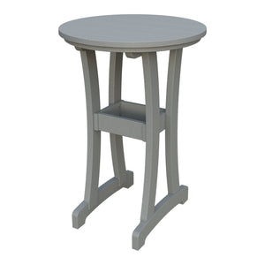 Amish Legacy 30" Round Outdoor Bar Table in Light Gray