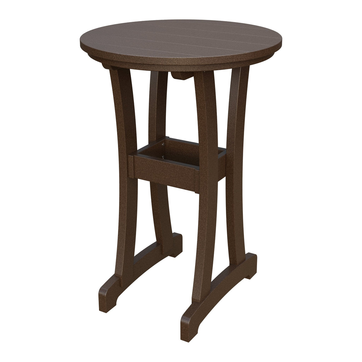 Amish Legacy 30" Round Outdoor Bar Table in Milwaukee Brown