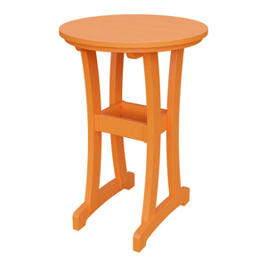 Amish Legacy 30" Round Outdoor Bar Table in Bright Orange