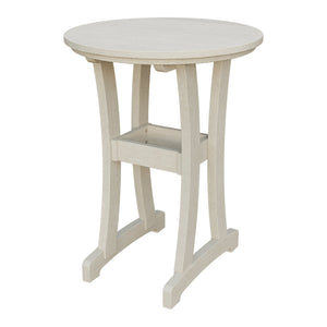 Amish Legacy 30" Round Outdoor Bar Table in Seashell