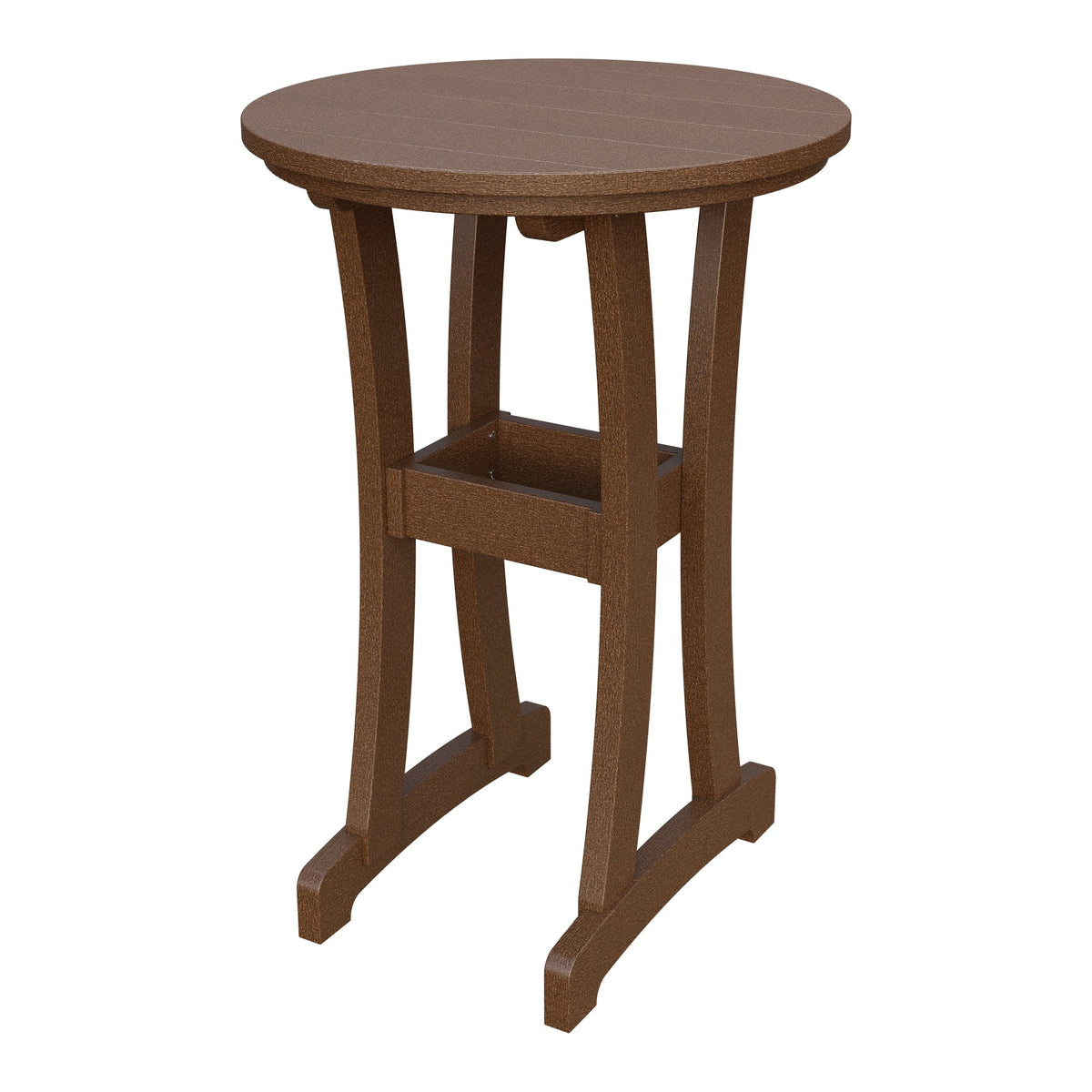 Amish Legacy 30" Round Outdoor Bar Table in Tudor Brown