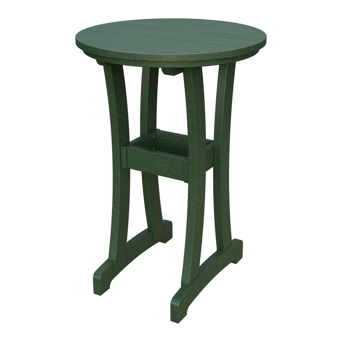 Amish Legacy 30" Round Outdoor Bar Table in Turf Green