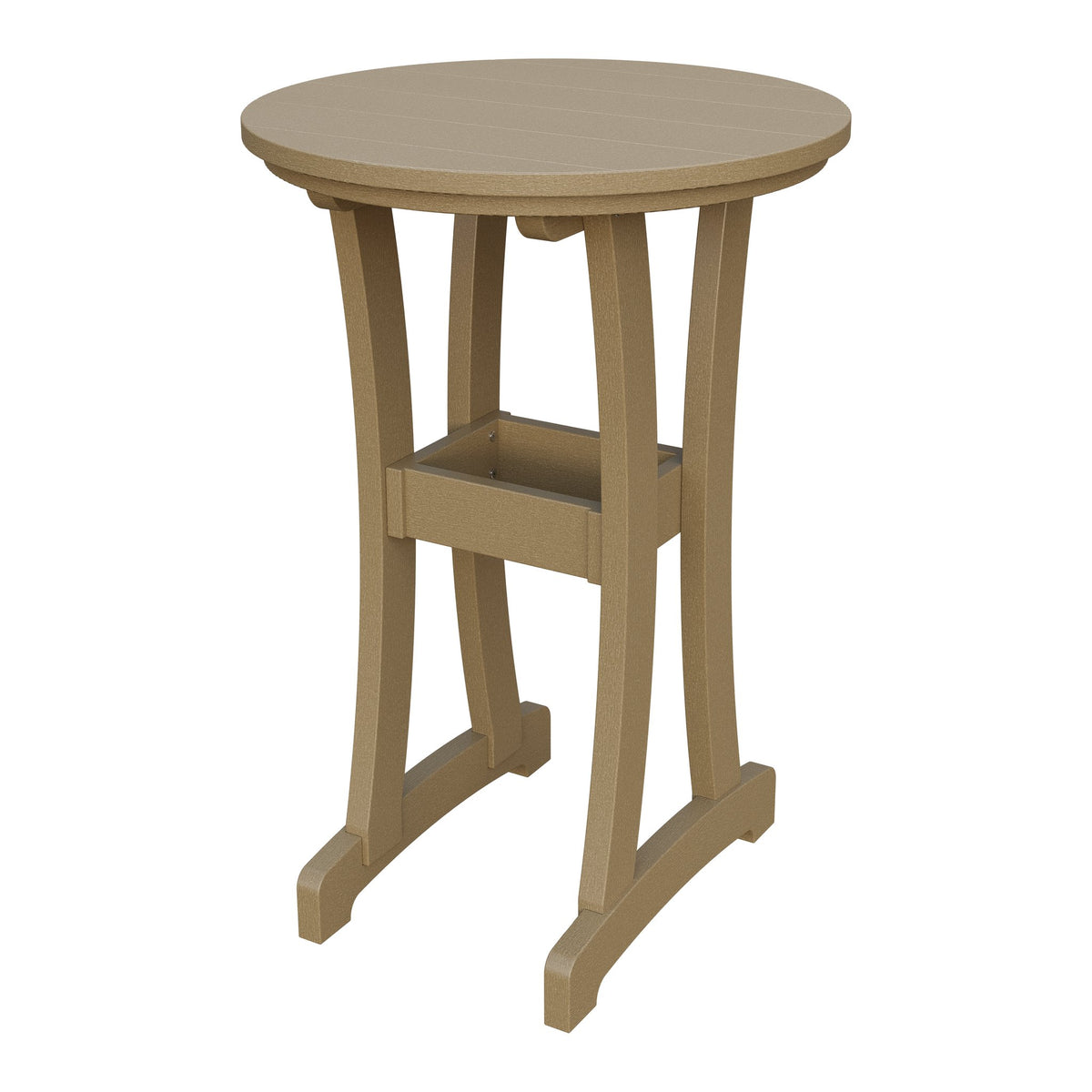 Amish Legacy 30" Round Outdoor Bar Table in Weathered Wood