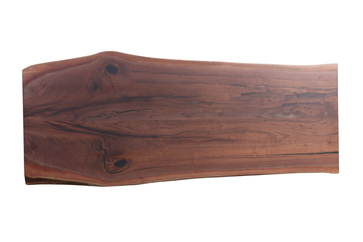 Book-matched walnut live edge dining table slab 83 inches long