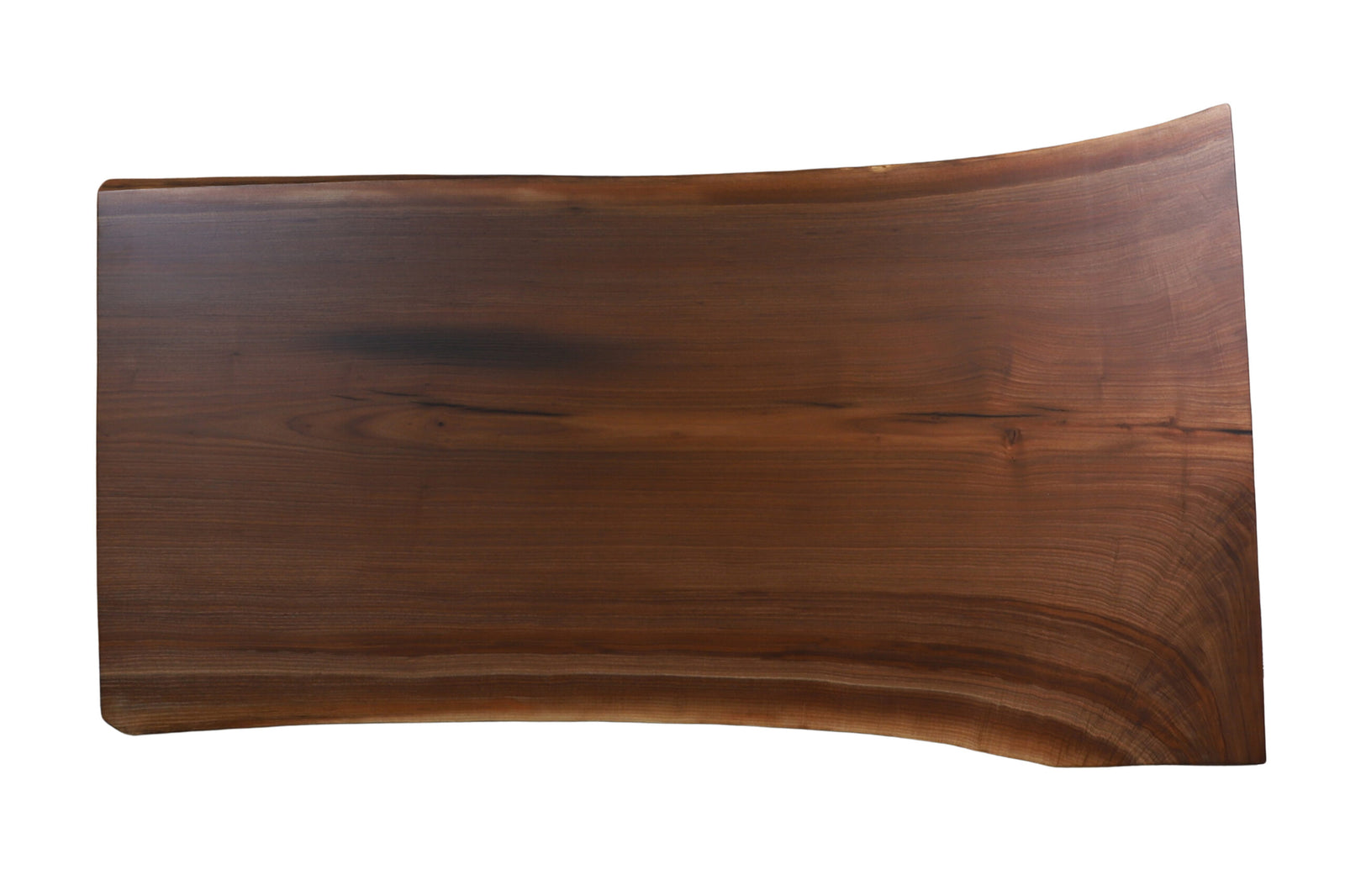 Wide single walnut live edge dining table slab 84 inches long