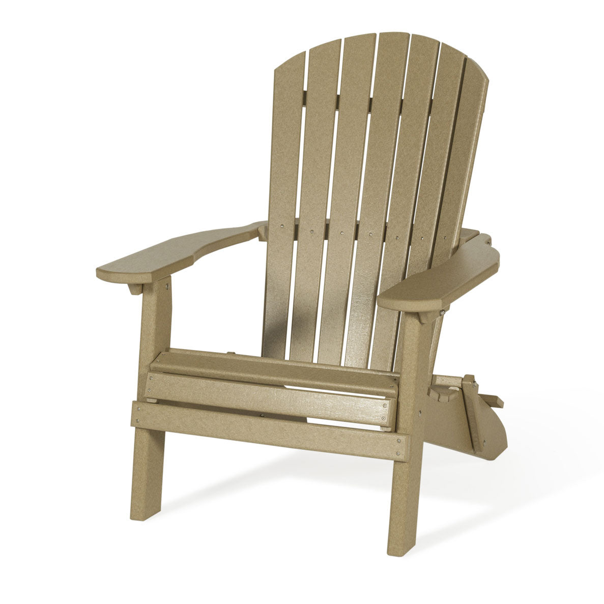 Amish Poly Patio Adirondack Fanback Folding Chair