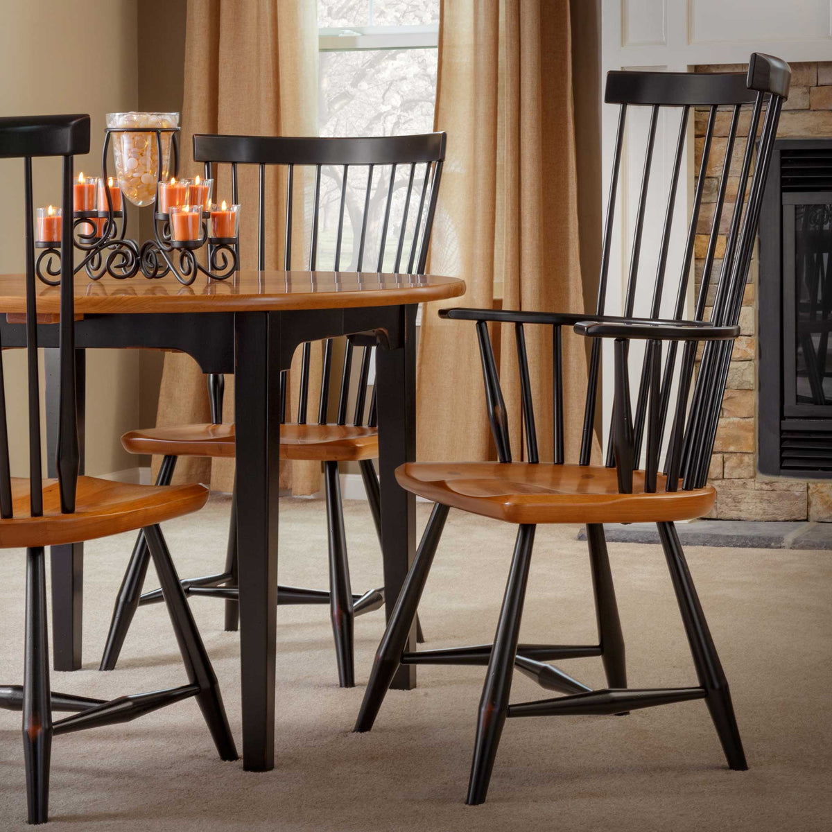 Amish Windham Windsor Spindle Dining Chair