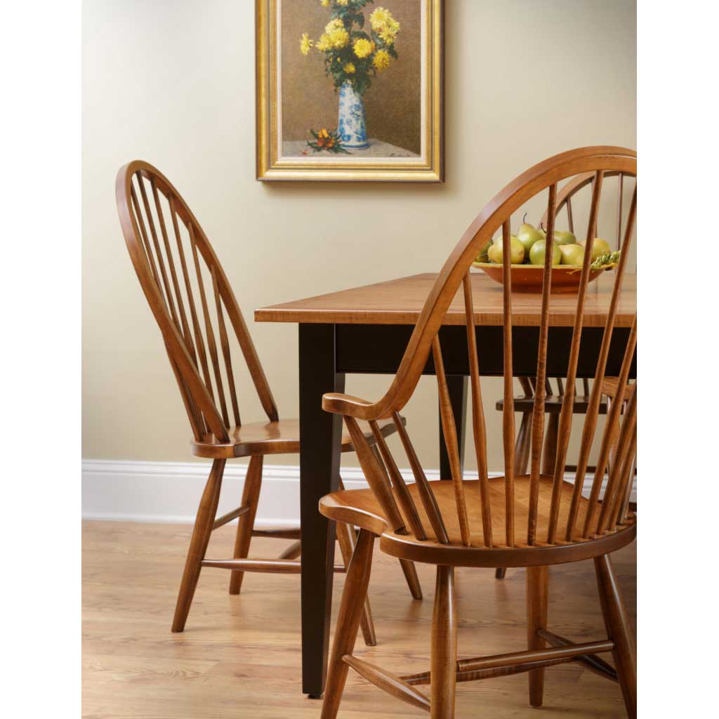 Amish High Back Windsor Spindle Dining Chair