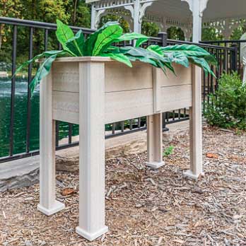 window box planters with legs Amish Small 30" Raised Poly Planter