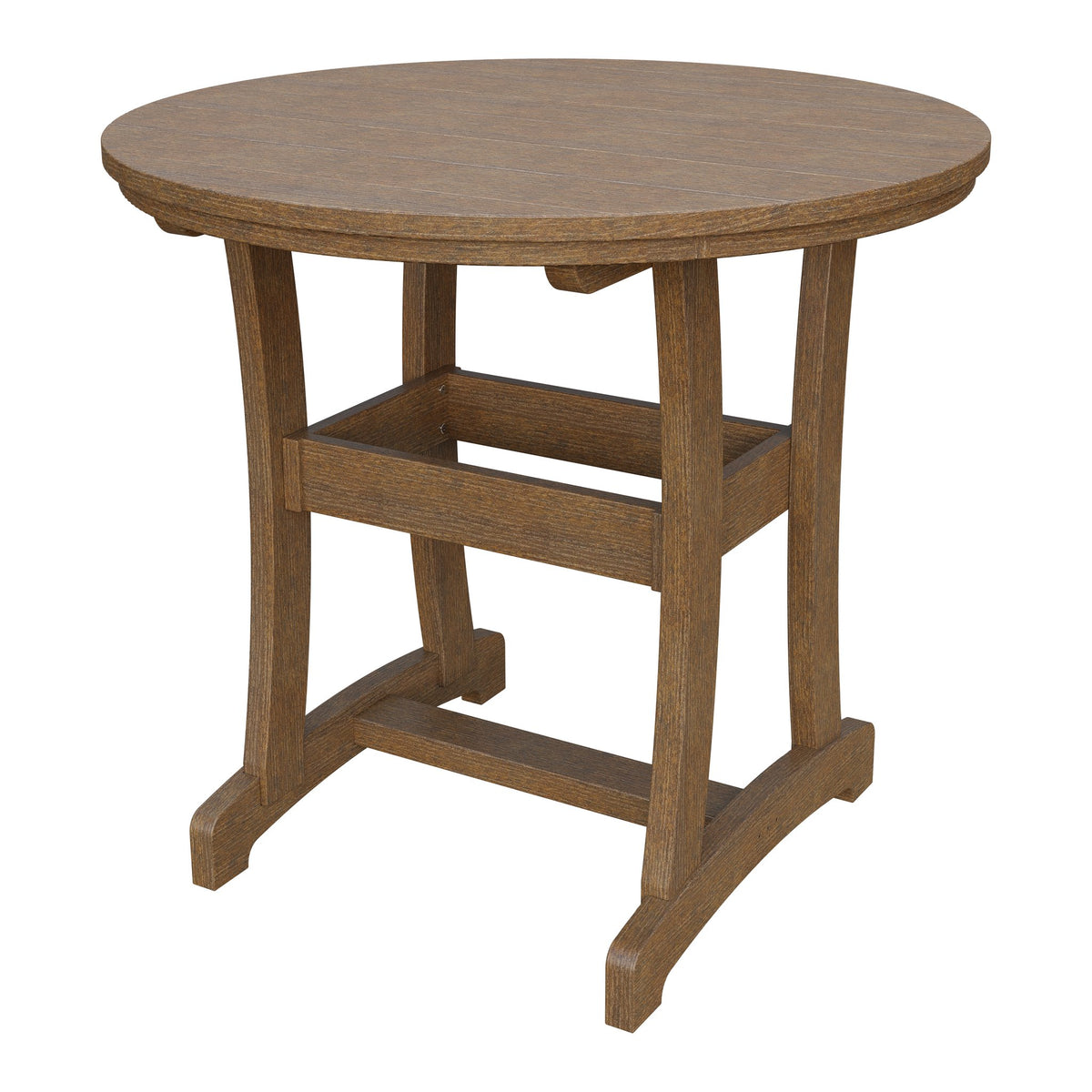 Amish Legacy 42" Round Outdoor Counter Table in Antique Mahogany