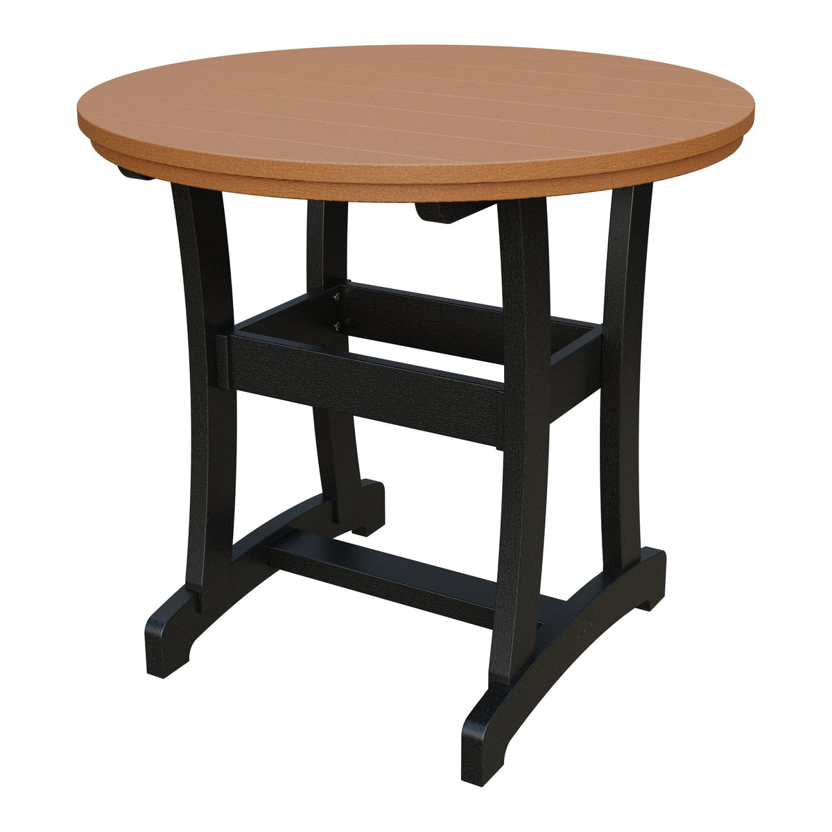 Amish Legacy 42" Round Outdoor Counter Table in Cedar & Black