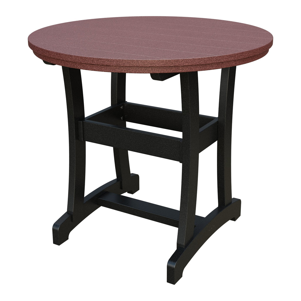 Amish Legacy 42" Round Outdoor Counter Table in Cherrywood & Black