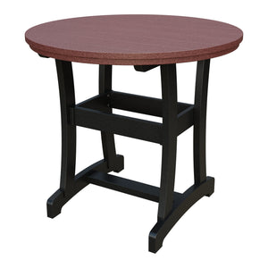 Amish Legacy 42" Round Outdoor Counter Table in Cherrywood & Black