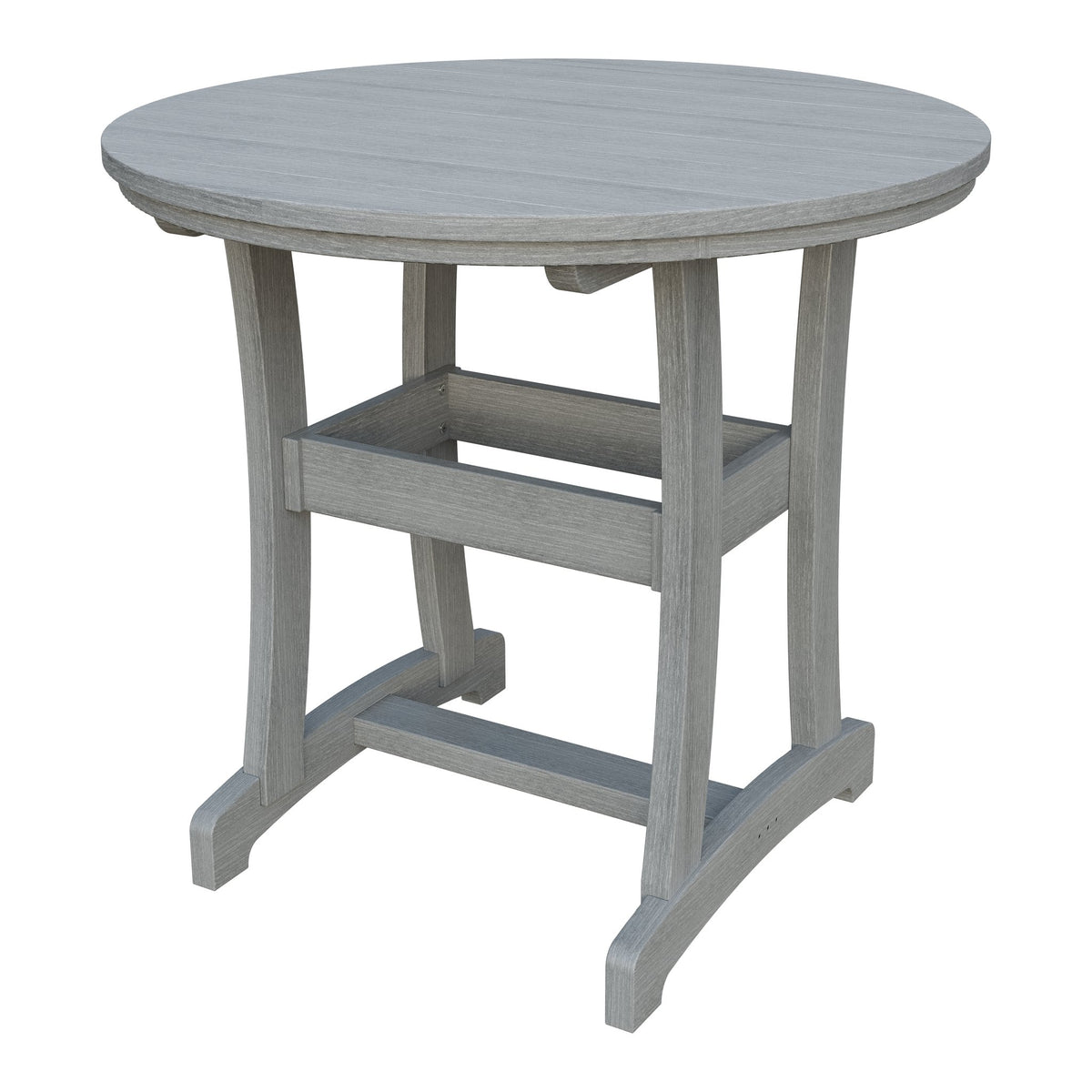 Amish Legacy 42" Round Outdoor Counter Table in Driftwood Gray