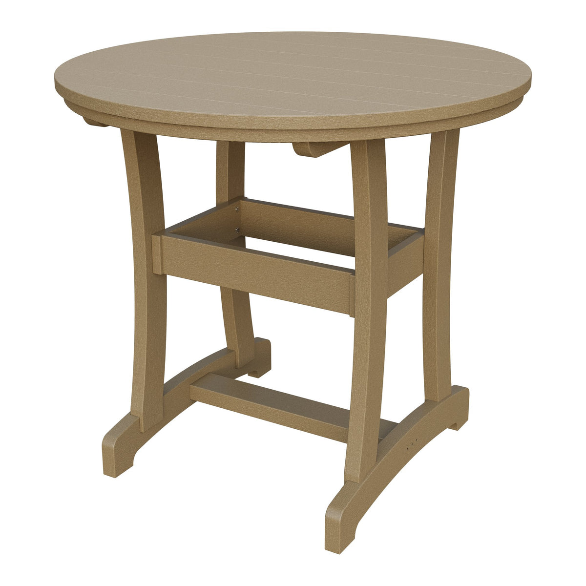 Amish Legacy 42" Round Outdoor Counter Table in Weathered Wood