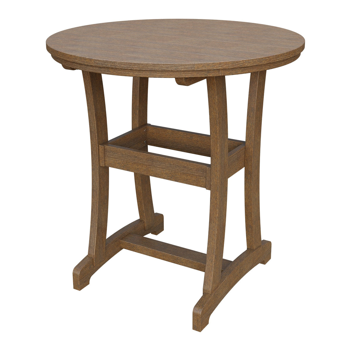 Amish Legacy 42" Round Outdoor Bar Table in Antique Mahogany
